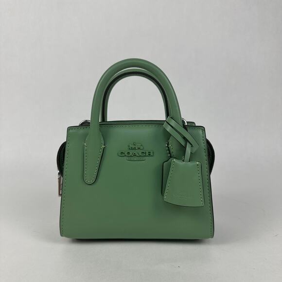 Coach CO974 Leather Andrea Mini Carryall Top Handle/Crossbody Bag - Picture 2 of 9